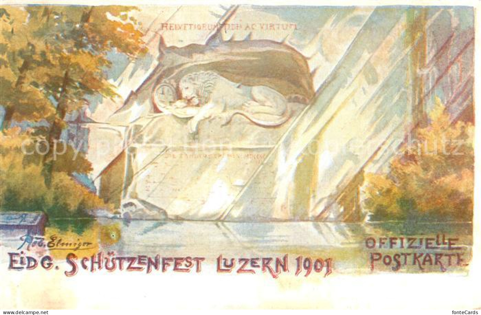 Luzern  LU Eidg Schuetzenfest Luzern 1901