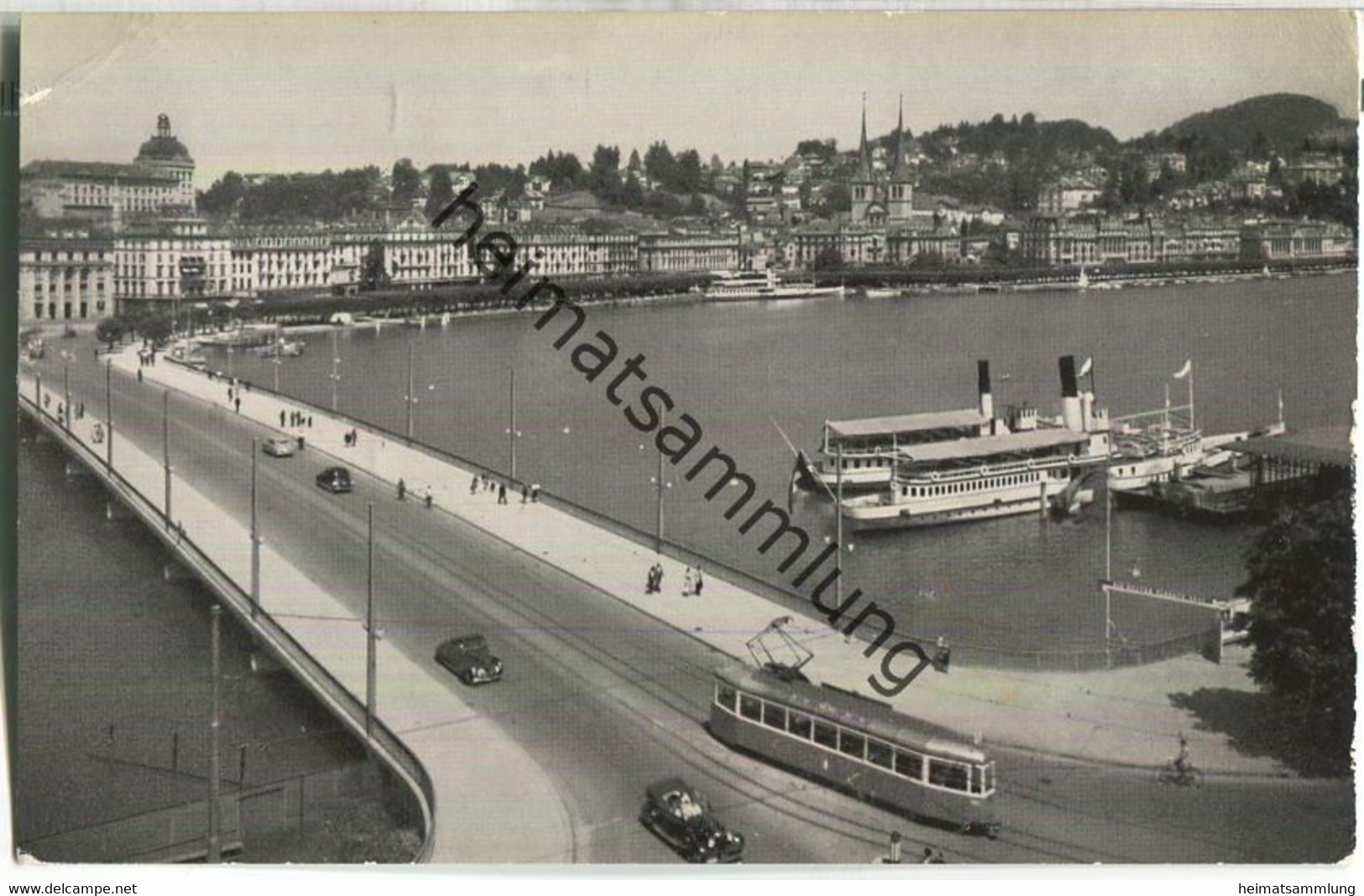 Luzern - Seebrücke - Strassenbahn - Verlag Franz Schneider Luzern
