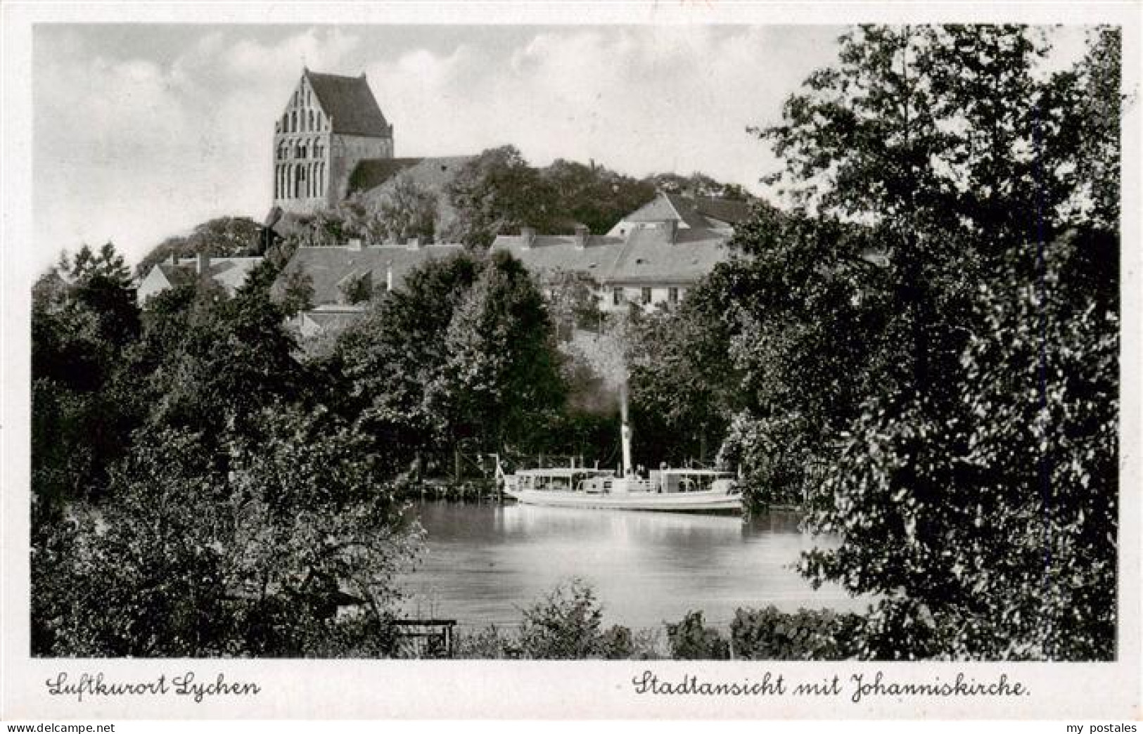 Lychen Stadtansicht mit Johanniskirche