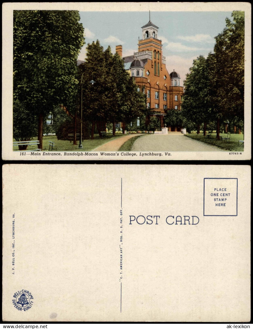 Lynchburg Randolph-Macon Woman's College, City View, Ortsansicht 1930