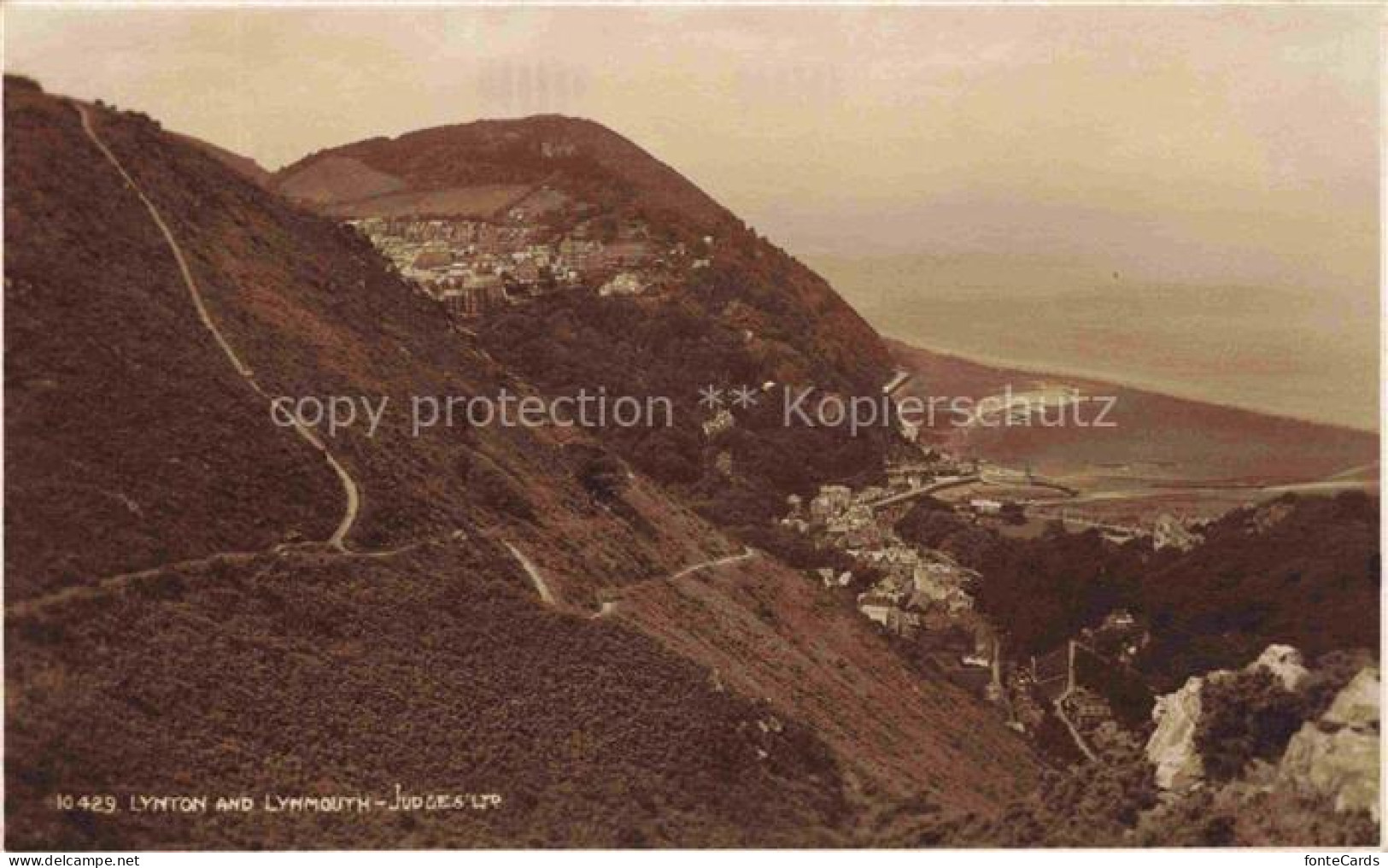 Lynton Lynmouth Devon UK Lynton Lynmouth Klippen Kueste Tal Meer Steilkueste