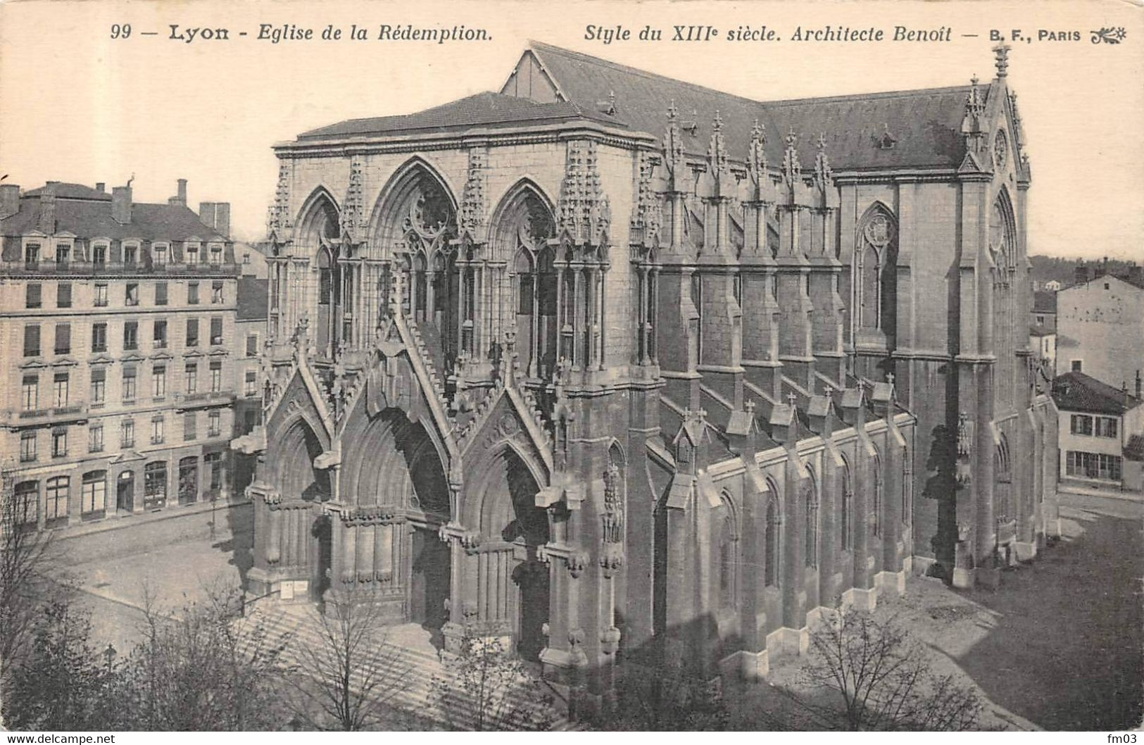 Lyon 6 église de la Rédemption architecte Benoît 99 BF Paris