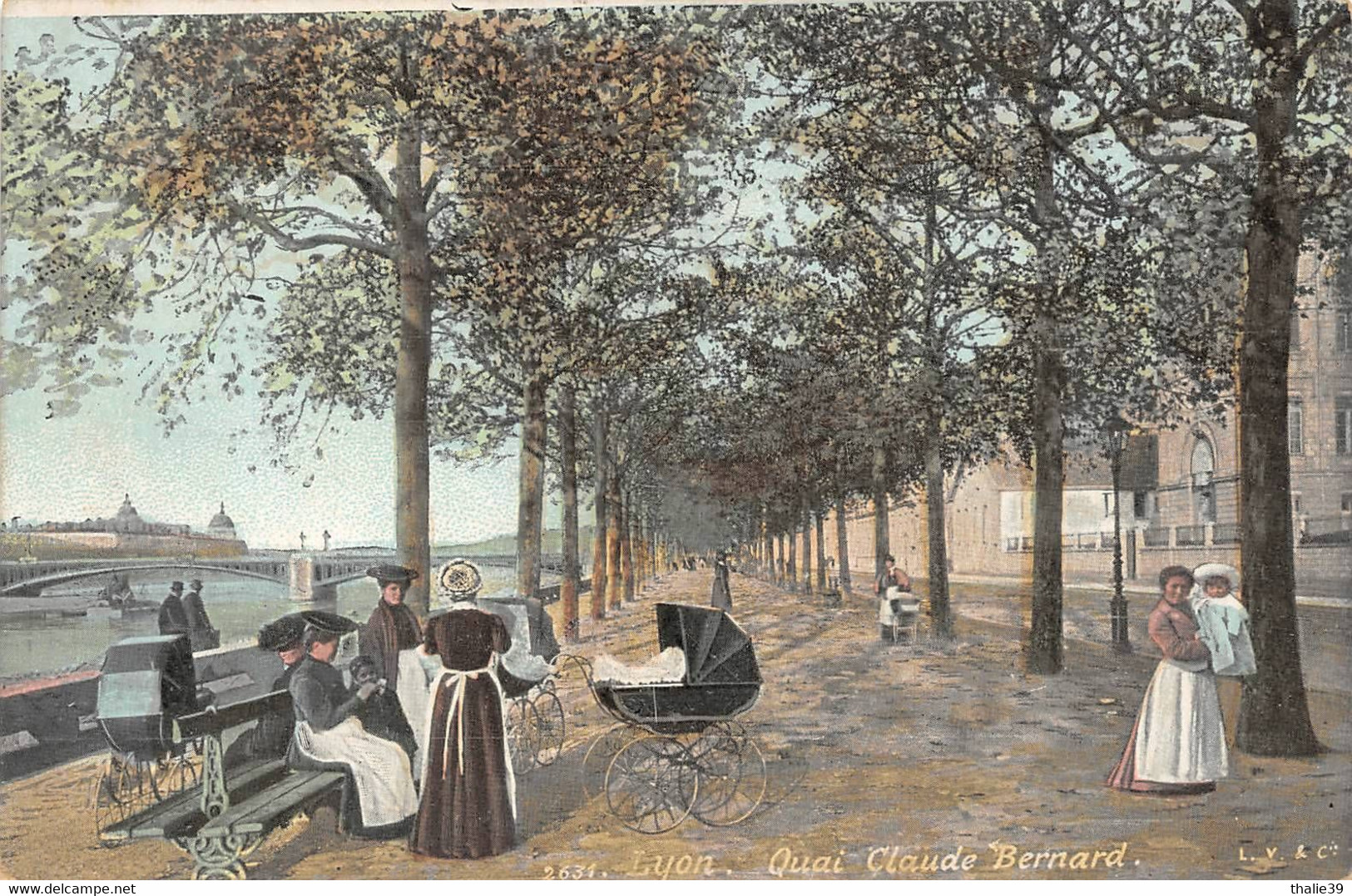 Lyon 7 quai Claude Bernard landau 2631 LV & Cie colorisée