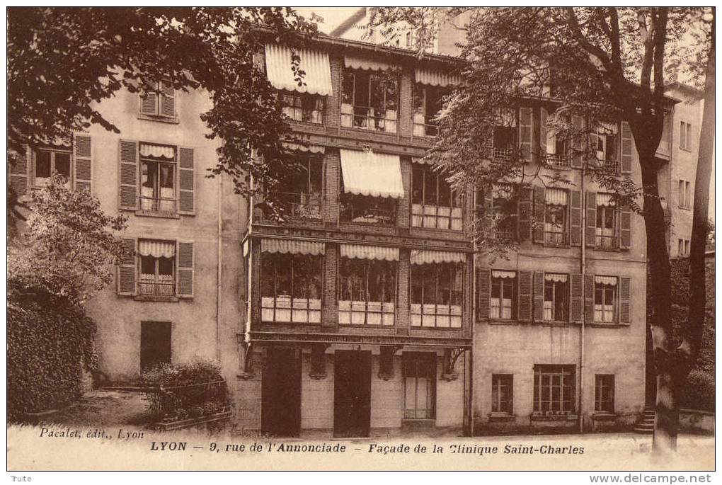 LYON 9 RUE DE L ANNONCIADE FACADE DE LA CLINIQUE SAINT-CHARLES