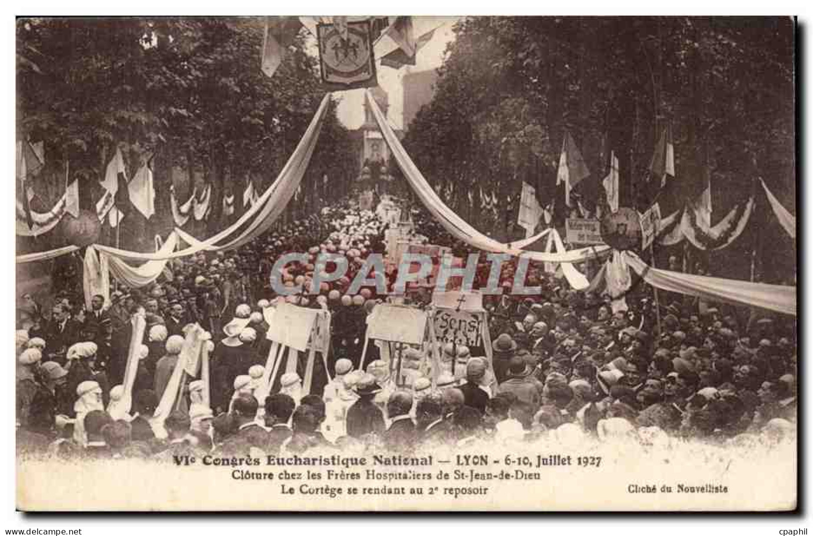 Lyon CPA 6eme congres eucharistique national 6 10 juillet 1927 Cloture chez les freres hospitaliers de St Jean de Dieu