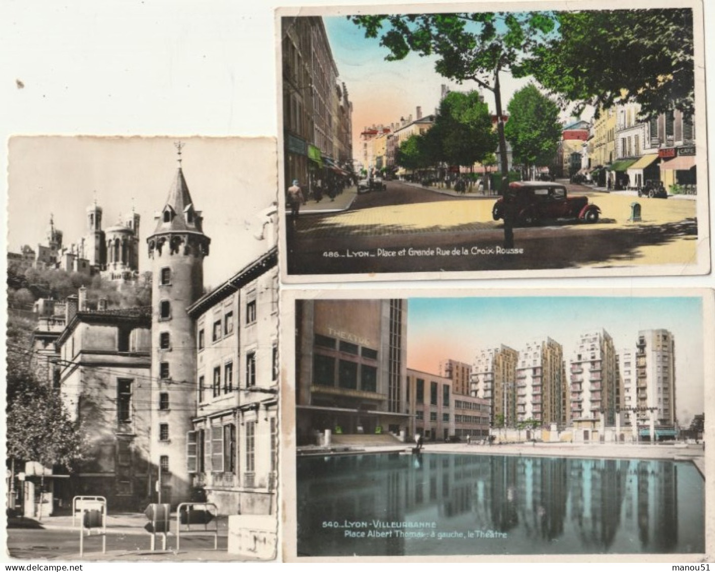 LYON  Lot de 3 CPSM