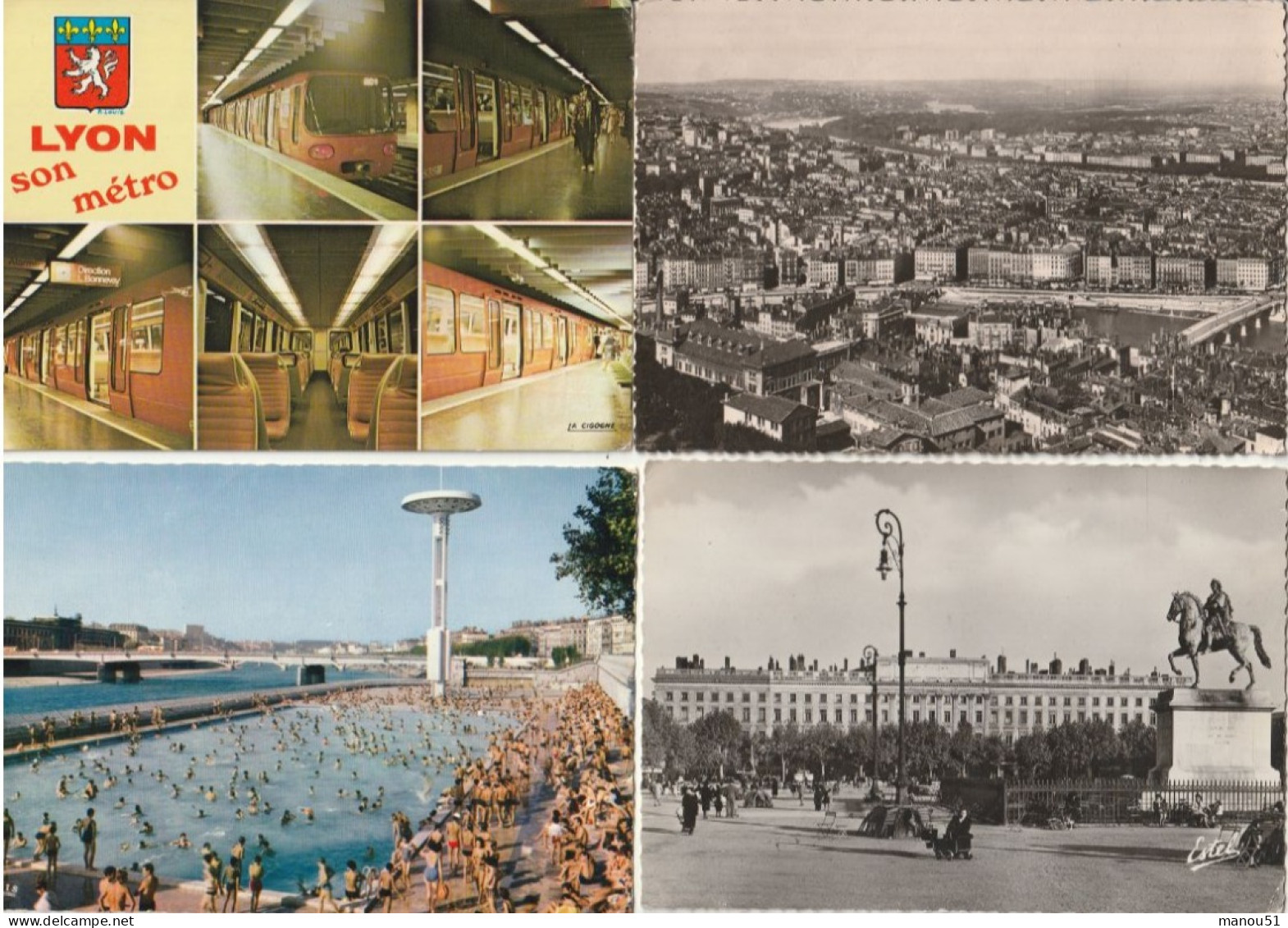 LYON - Lot de 7 CPSM