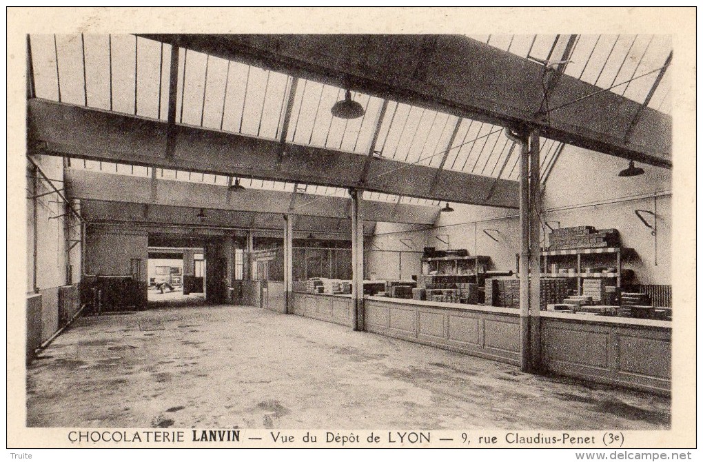 LYON VUE DU DEBOT DE LA CHOCOLATERIE LANVIN 9 RUE CLAUDIUS-PENET