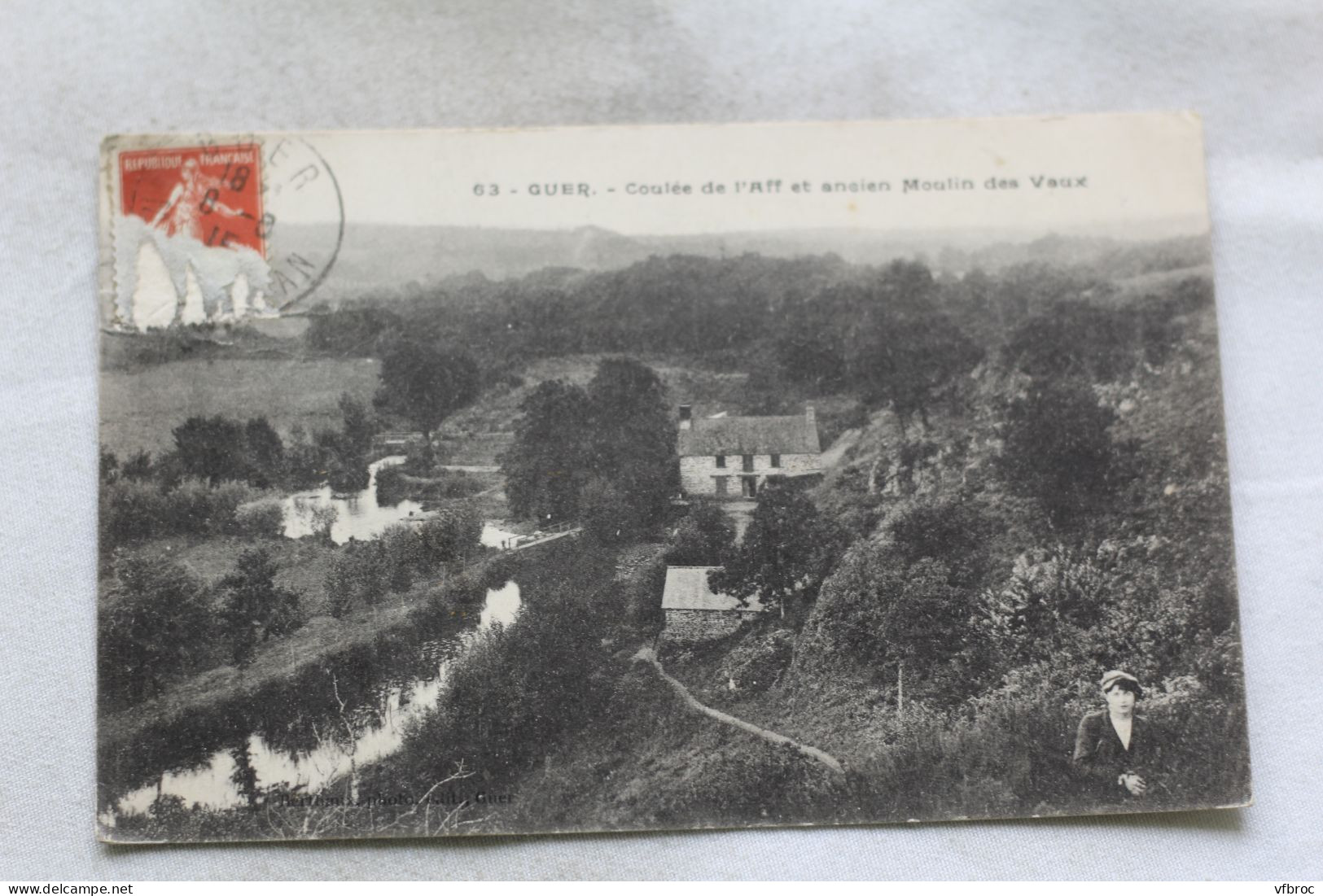 M174, Guer, coulée de l'Aff et ancien moulin des Vaux, Morbihan 56