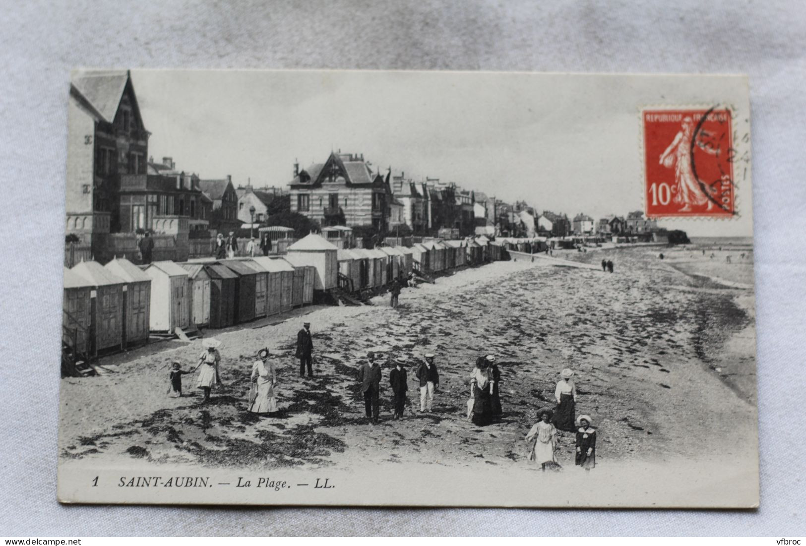 M320, Cpa 1914, Saint Aubin, la plage, Calvados 14