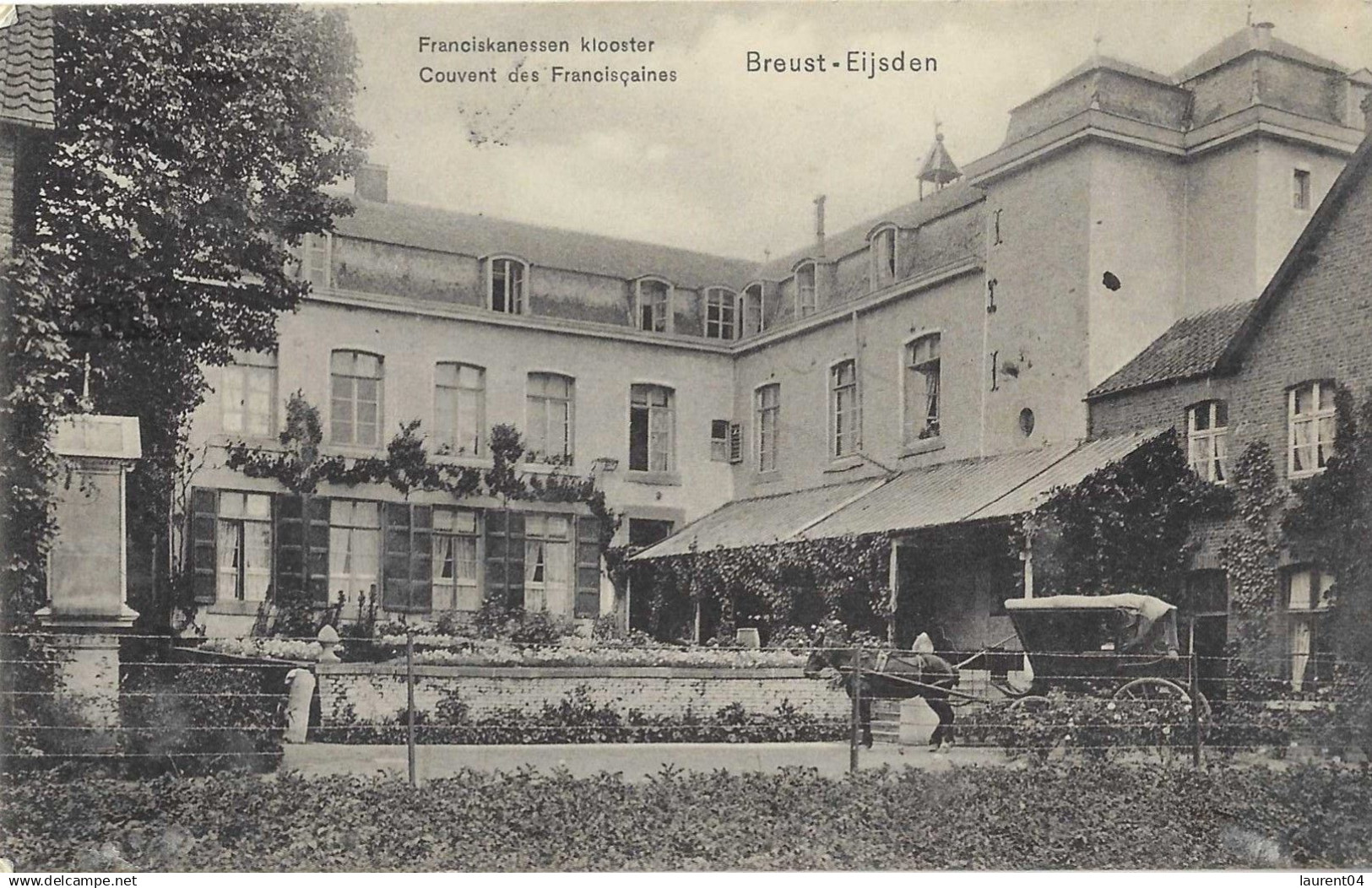 MAASMECHELEN. BREUST EIJSDEN.  EISDEN.COUVENT DES FRANCISCAINES. BELLE ANIMATION AVEC ATTELAGE.