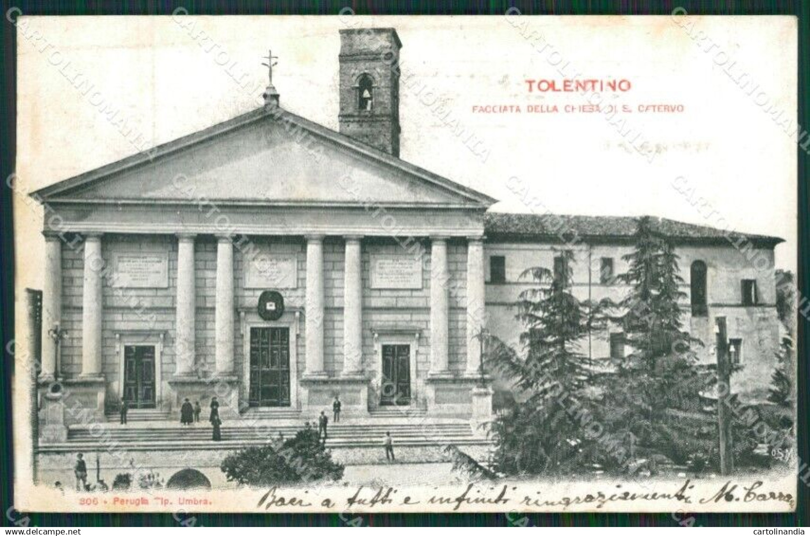 Macerata Tolentino cartolina QK6543