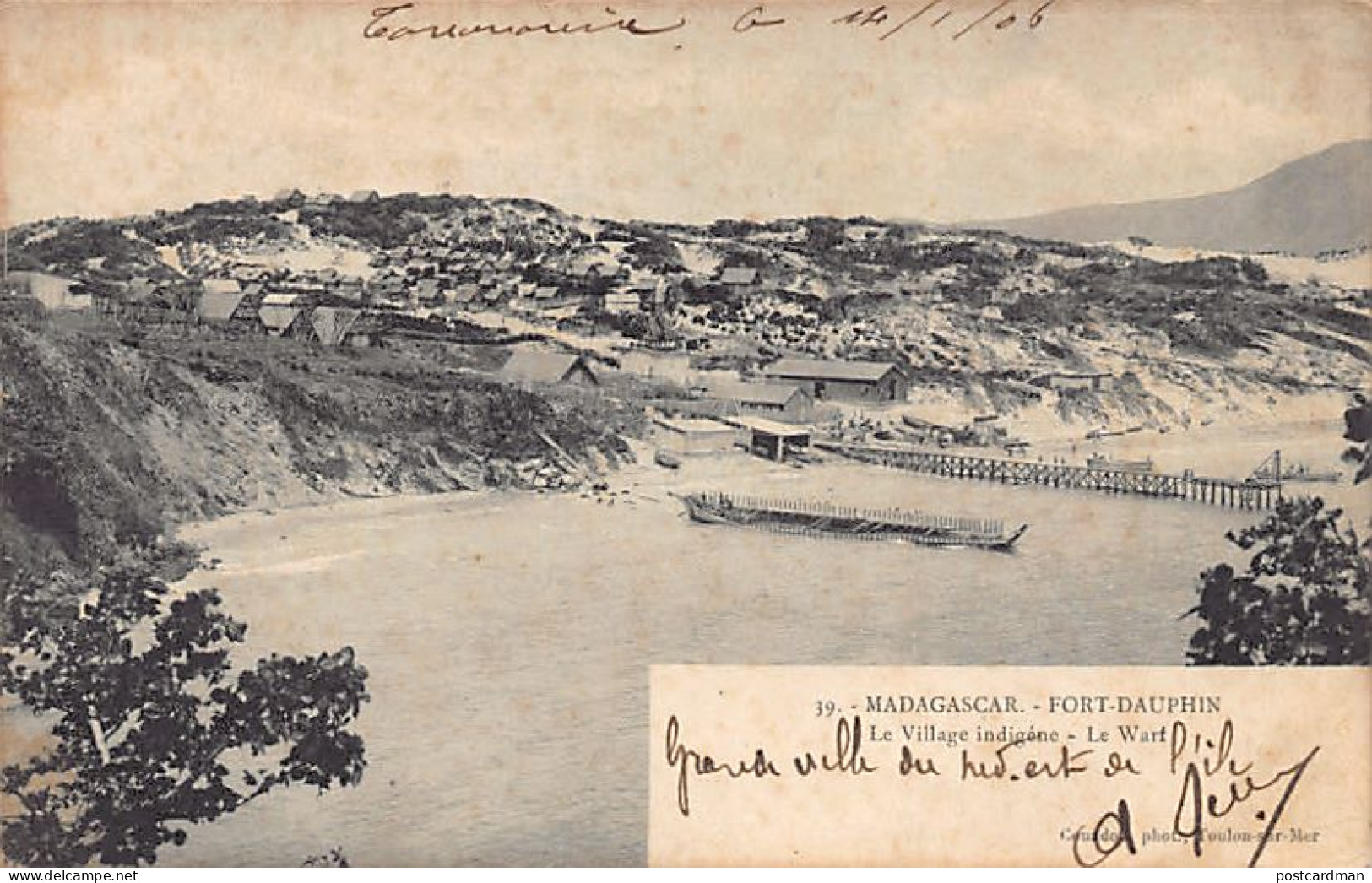 Madagascar - FORT-DAUPHIN - Le village indigène - Le wharf - Ed. Couadou 39