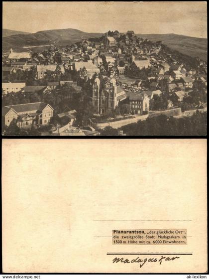 Postcard Madagaskar Heimatbeleg Fianarantsoa der glückliche Ort 1930