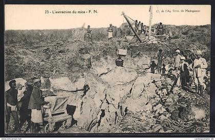 CPA Madagaskar, L'extraction du mica