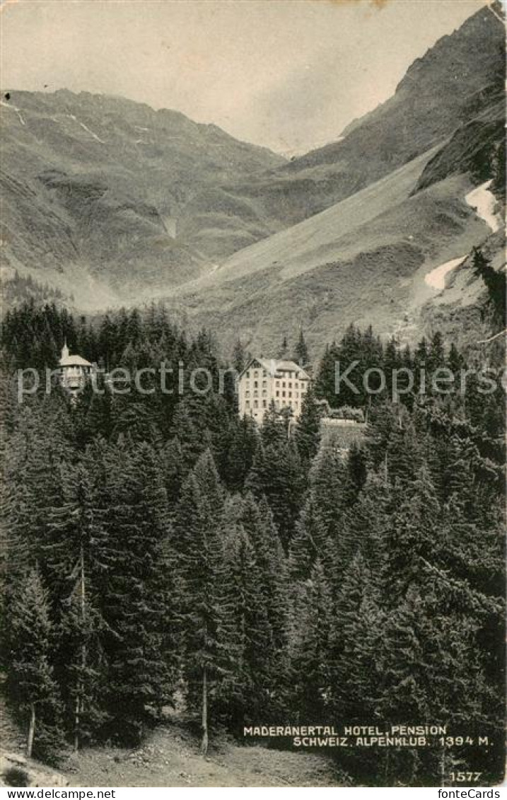 Maderanertal Maderanerthal Silenen UR Hotel Pension Schweiz Alpenklub