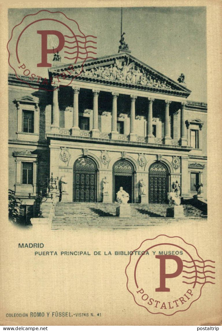 MADRID. Puerta Principal De La Biblioteca Y Museos
