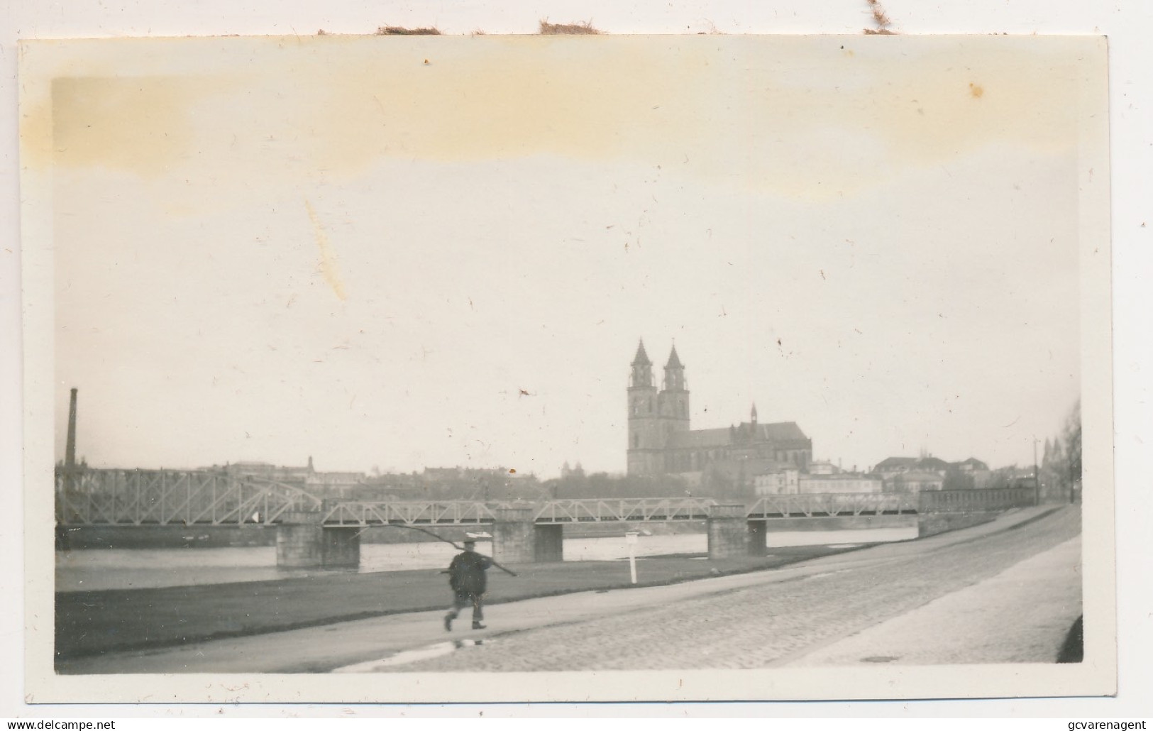 MAGDEBURG.  FOTO. 11 X 6 CM   17 NOV  1930. =  DE ELBE EN DOM