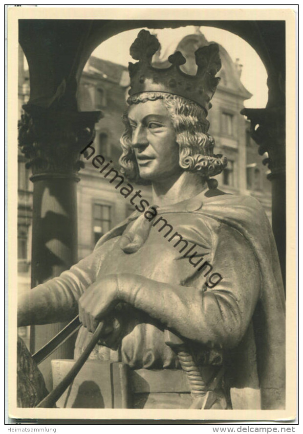 Magdeburg - Reiterdenkmal - Kaiser-Otto - Foto-Ansichtskarte Grossformat - Aufnahme Rudolf Hatzold Magdeburg
