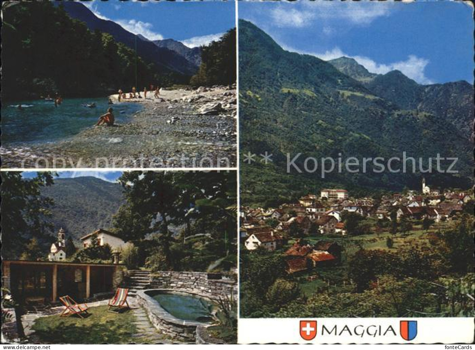 Maggia Panorama Dorfpartie Valle Maggia