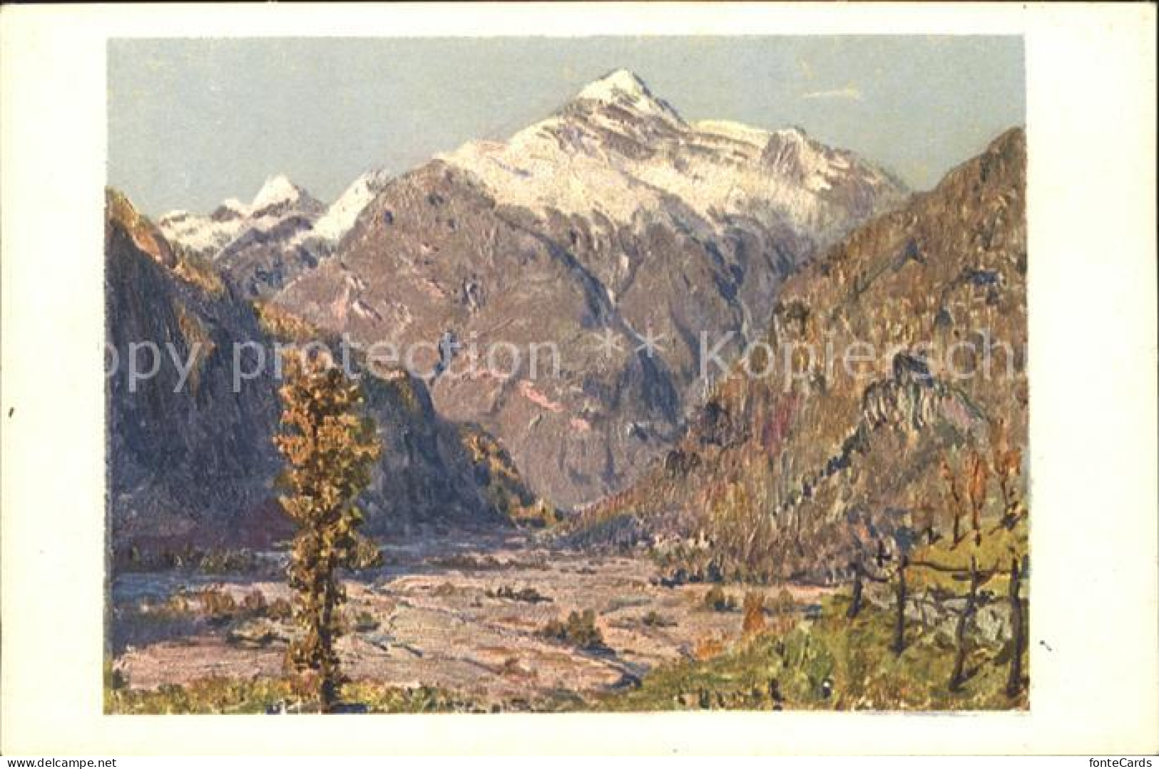 Maggia Valle Maggia col Madone di Camedo Kuenstlerkarte