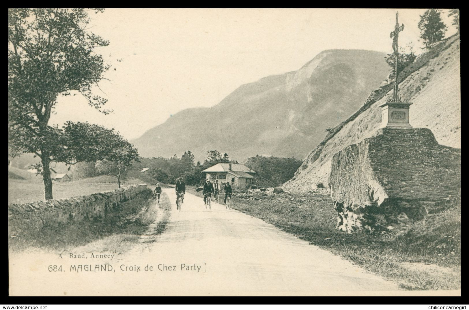 MAGLAND - Croix de Chez Party - Animée - Cyclistes - Edit. A. BAUD