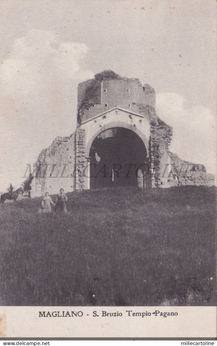 MAGLIANO IN TOSCANA - S. Bruzio Tempio Pagano, Cartolina 1915