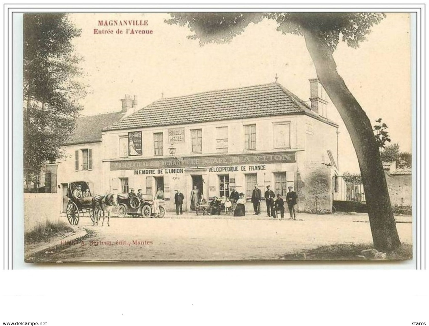 MAGNANVILLE Entrée de l'Avenue Café M. Antion