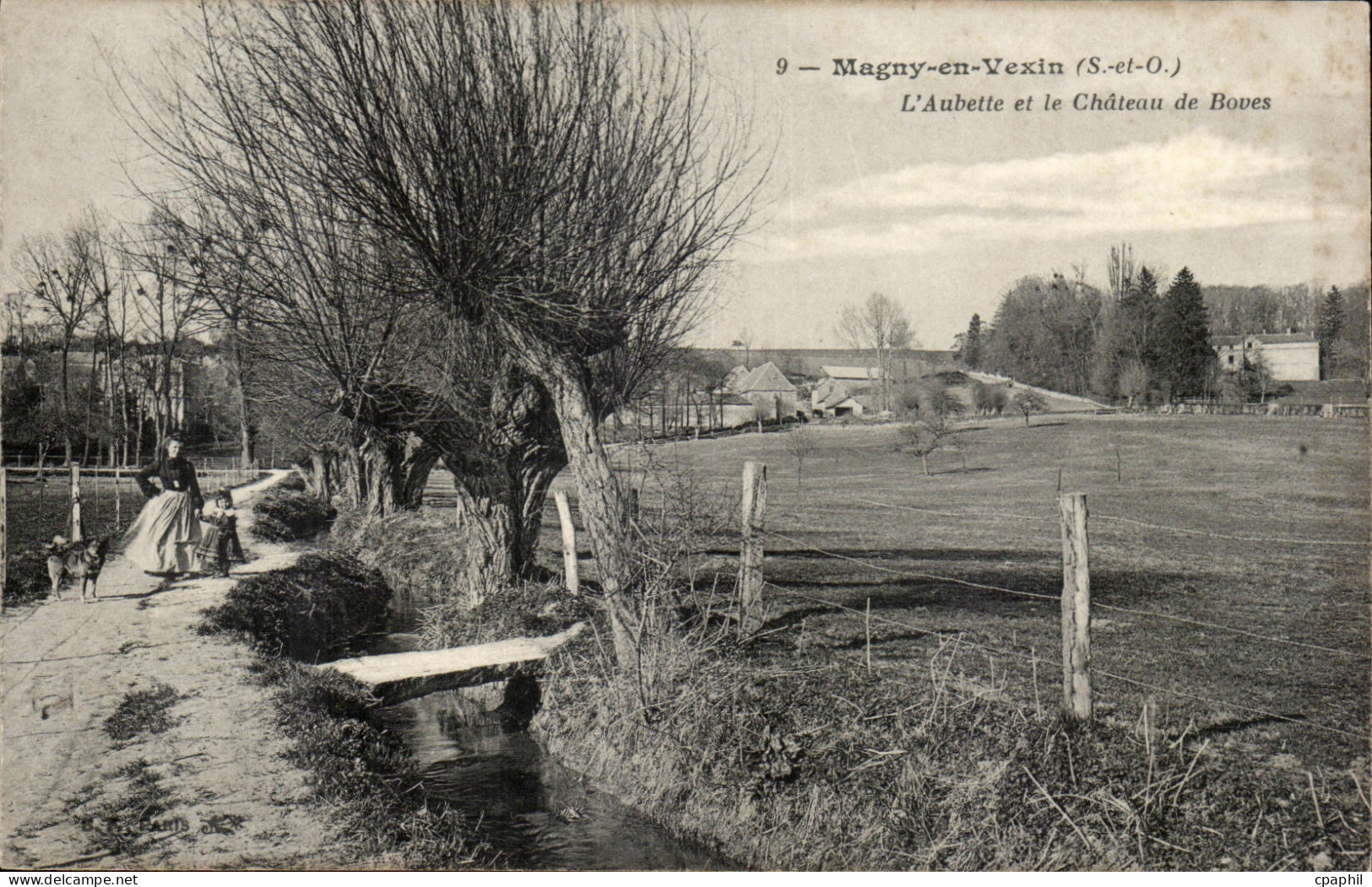 Magny en Vexin CPA L'aubette et le chateau de Boves