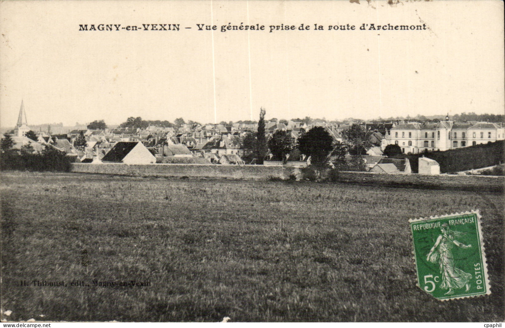Magny en Vexin CPA Vue generale prise de la route d'Archemont