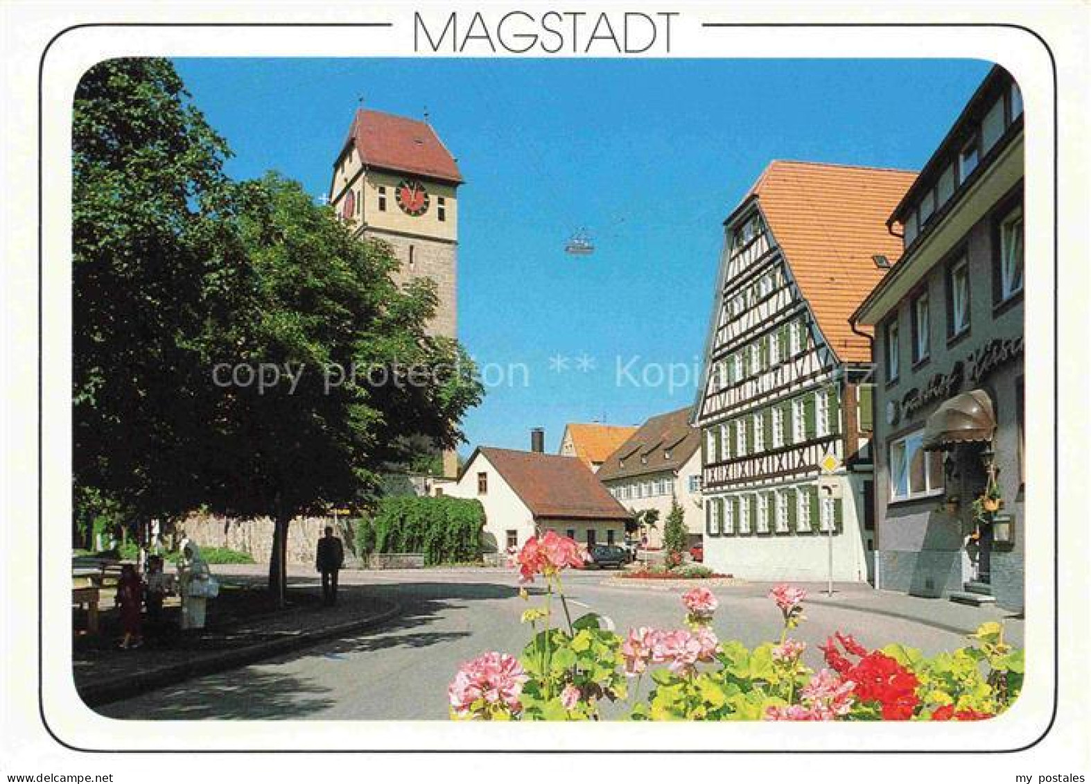 Magstadt Boeblingen BW Motiv Ortszentrum Kirche Fachwerkhaus