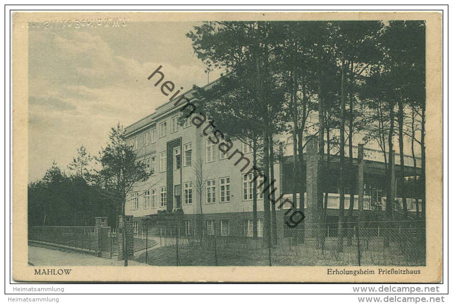 Mahlow - Erholungsheim Priessnitzhaus - Verlag J. Goldiner Berlin 30er Jahre