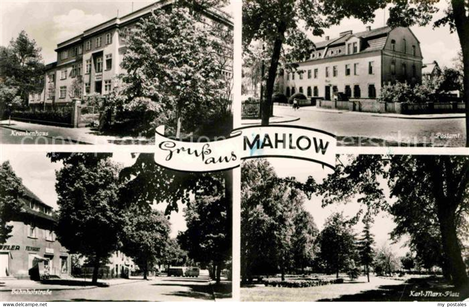 Mahlow Krankenhaus Postamt Karl Marx Platz Bahnhofstrasse