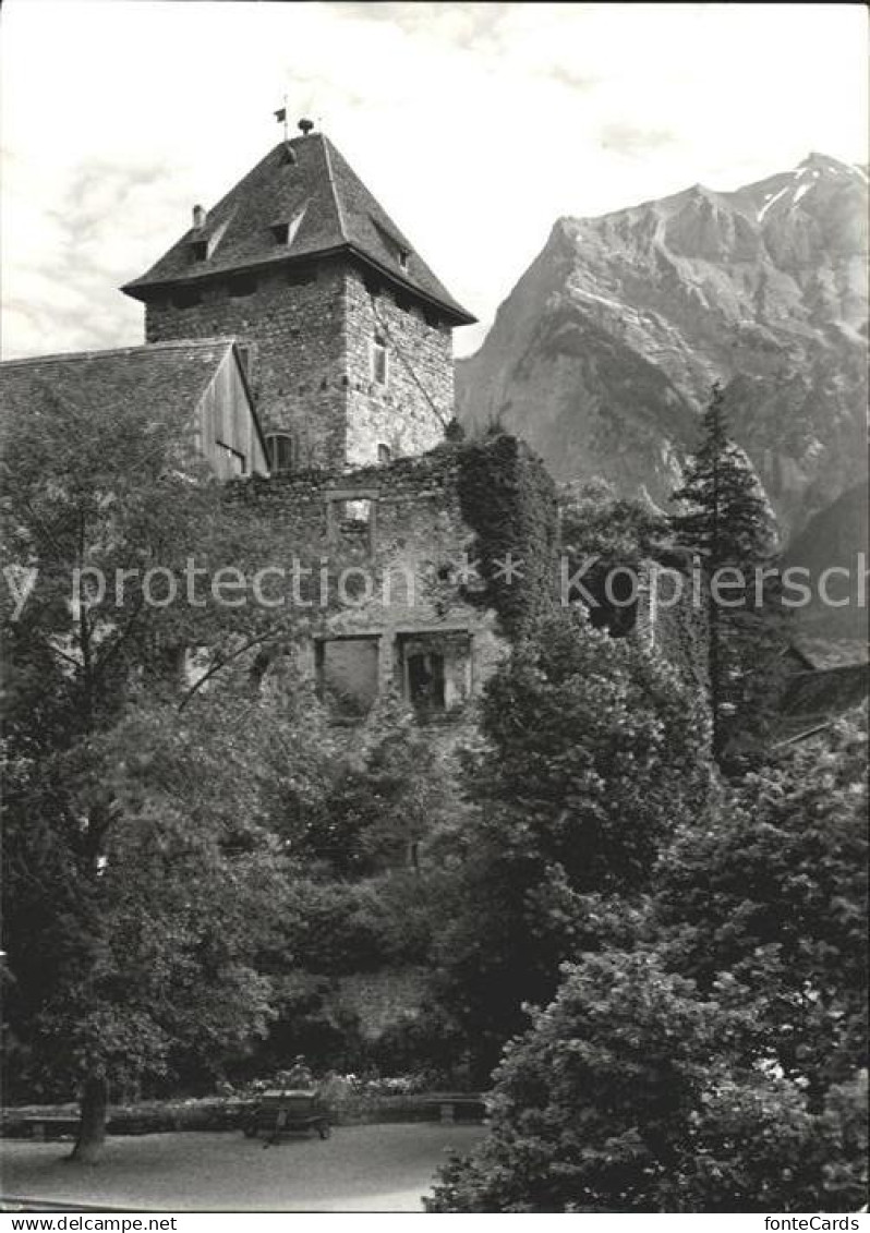 Maienfeld Schloss Brandis mit Falknis Raetikon