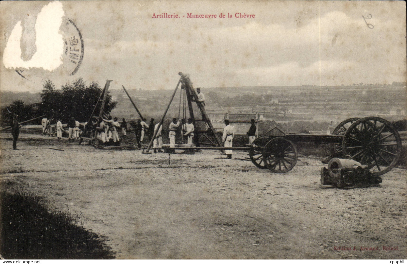 Mailly le Camp - Artillerie - Manoeuvre de la Chevre Goat - CPA