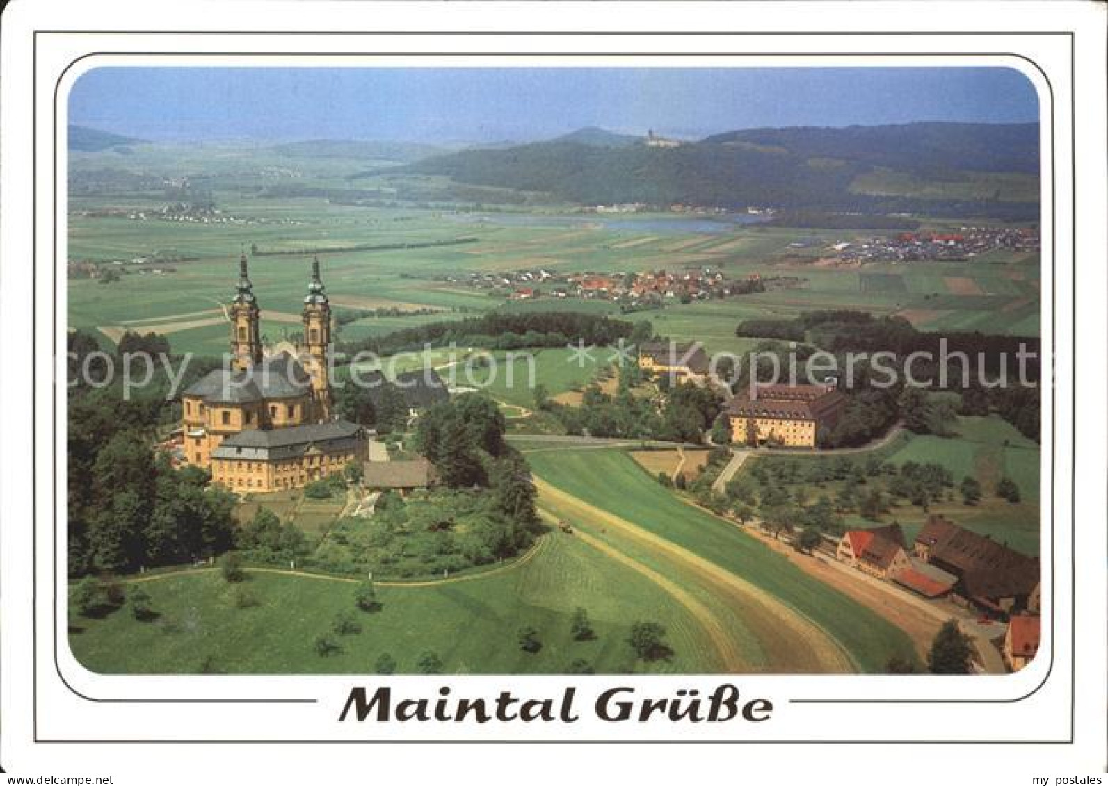 Maintal Basilika Vierzehnheiligen Maintalblick Fliegeraufnahme