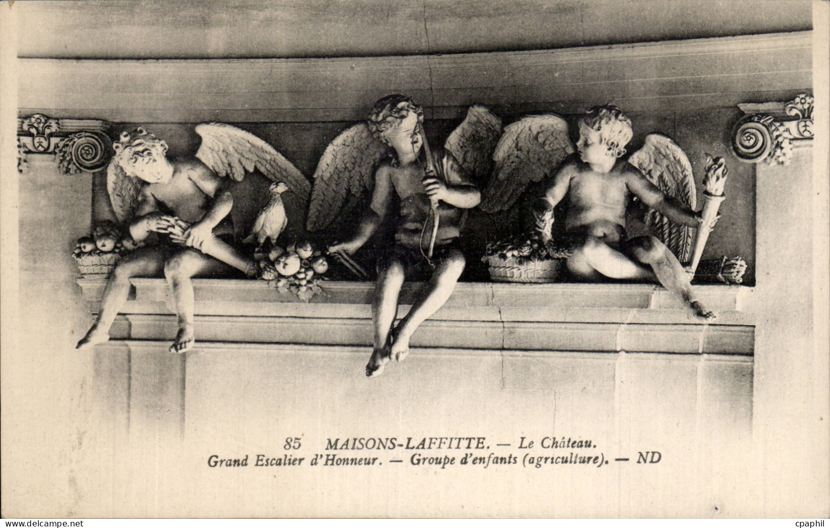 Maisons Laffitte - Le Chateau - Grand Escalier d Honneur Ange Angel - CPA