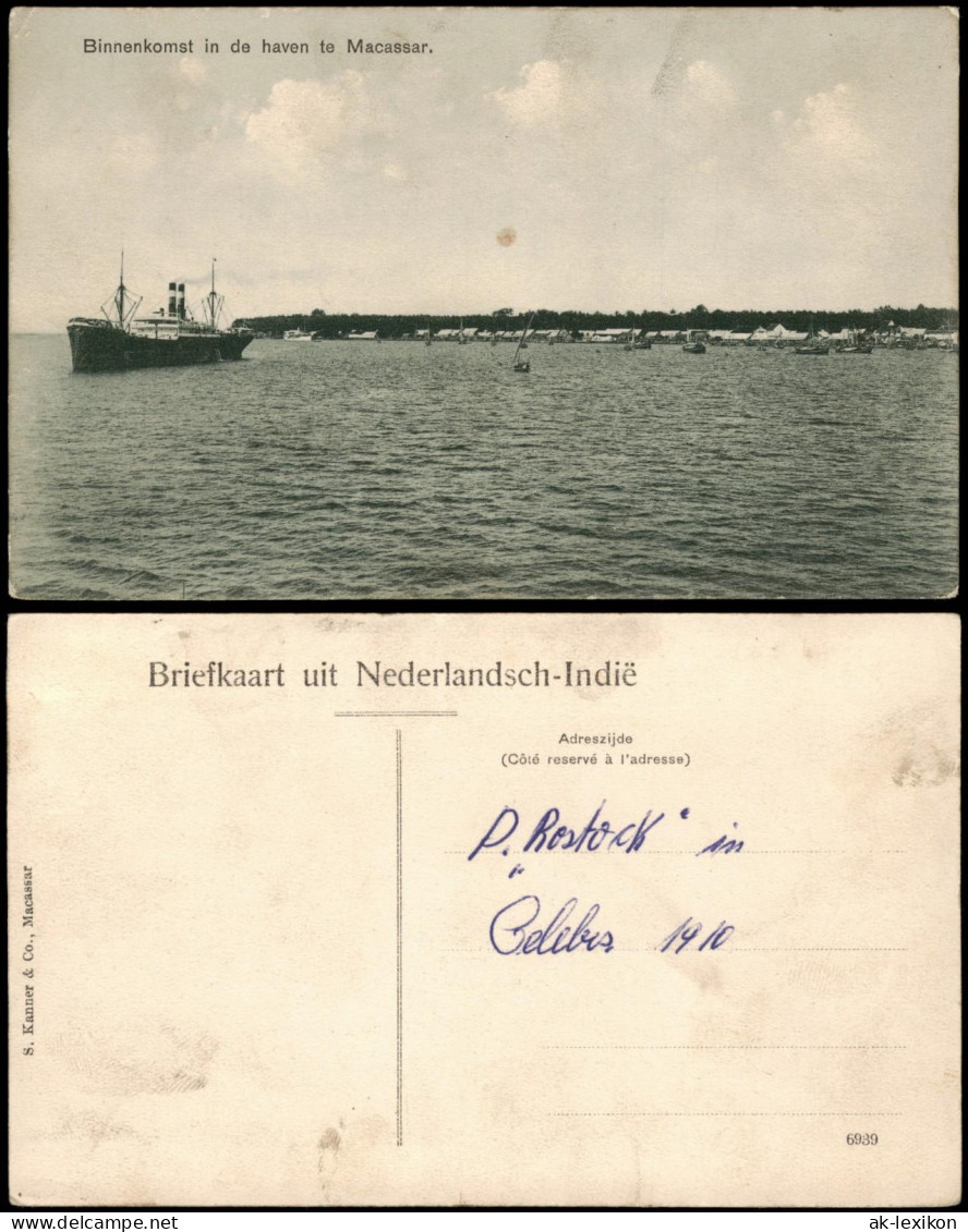 Makassar Kota Makassar Dampfer Steamer Indonesien Sulawesie Mangkasar 1918
