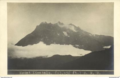 british north borneo, SABAH, Mount Kinabalu (1920s) RPPC Postcard