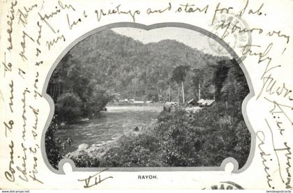 british north borneo, SABAH, Rayoh, Panorama (1904) Postcard