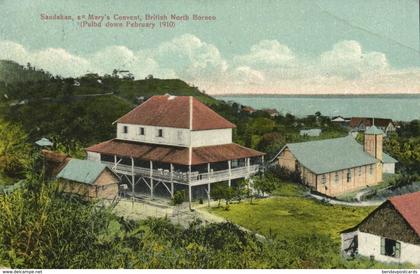 british north borneo, SABAH SANDAKAN, St. Mary's Convent (1917) Postcard