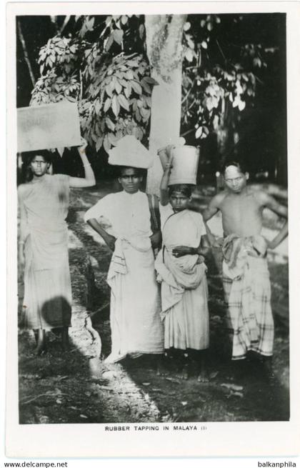 Malaysia Rubber Tapping in Malaya