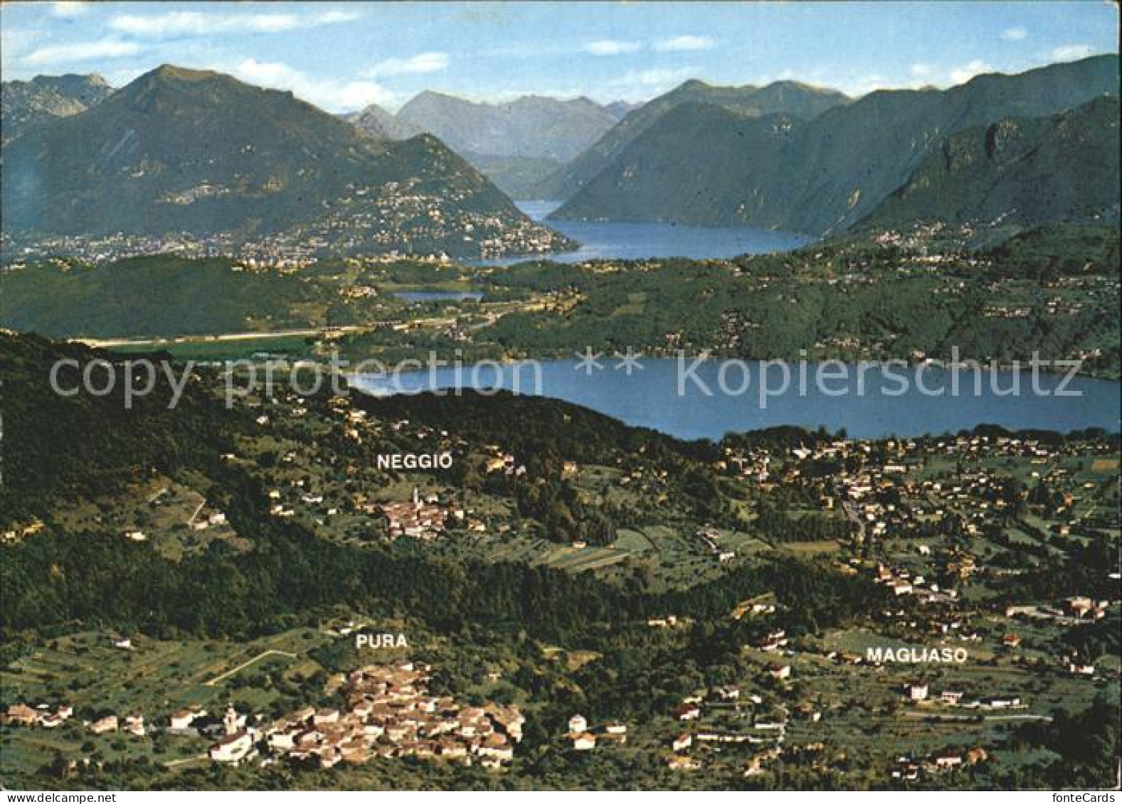 Malcantone Ticino con Lugano Aerofoto