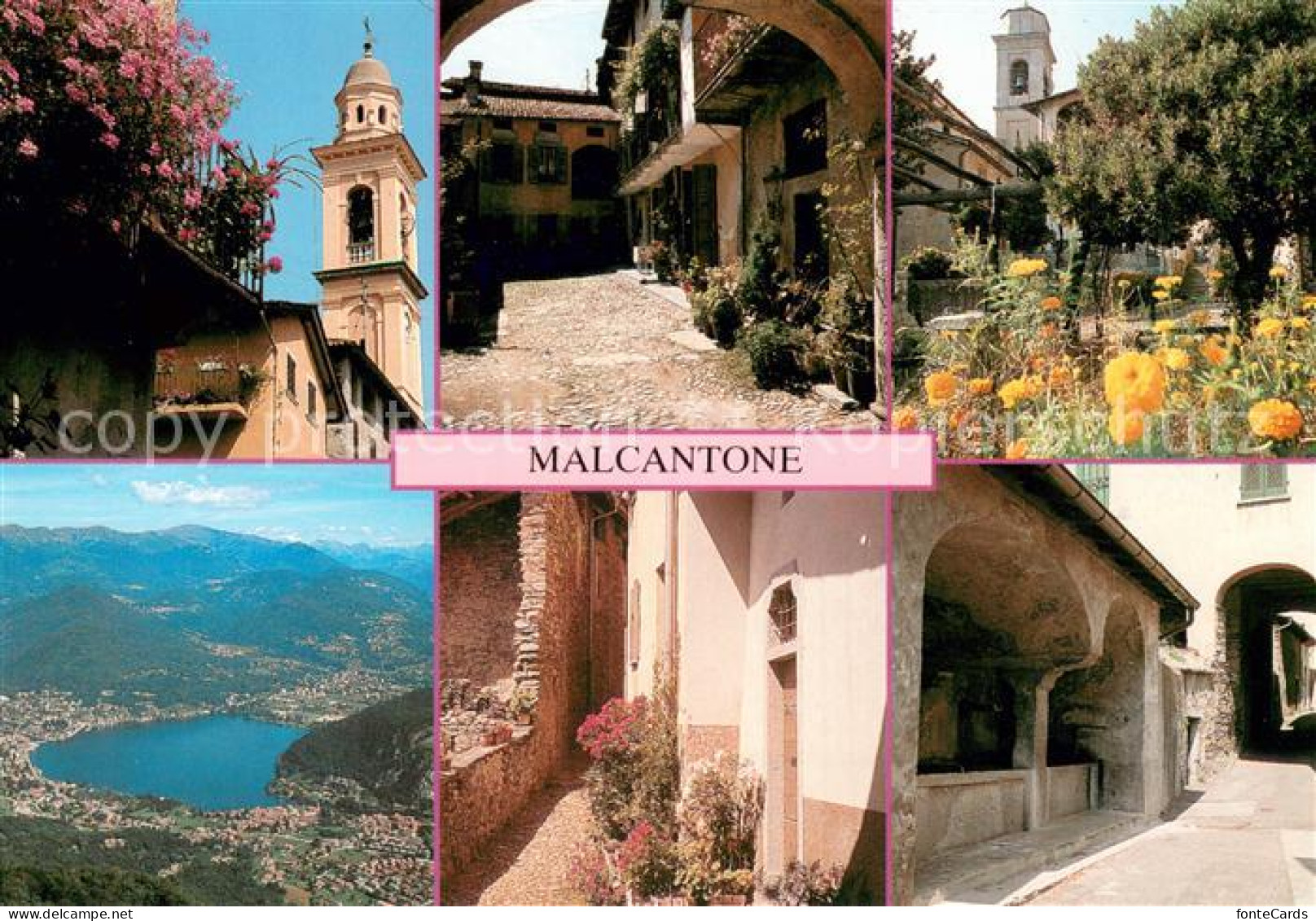 Malcantone Ticino Kirche Park Fliegeraufnahme Innenhof