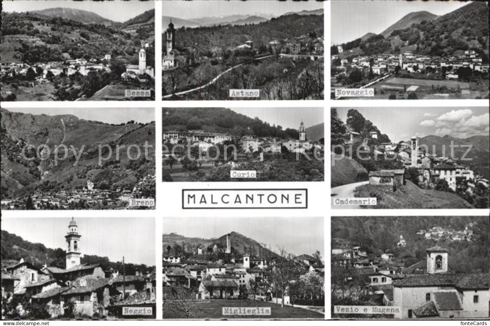 Malcantone Ticino Stadtansichten