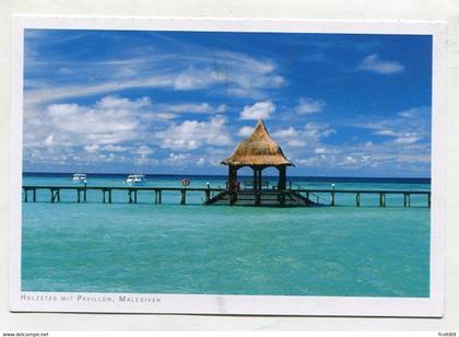 AK 105590 MALDIVES - Holzsteg mit Pavillion