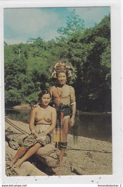 Dayak father and daughter. Sarawak. *