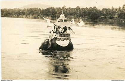 Malaysia Crossing River on Elephant