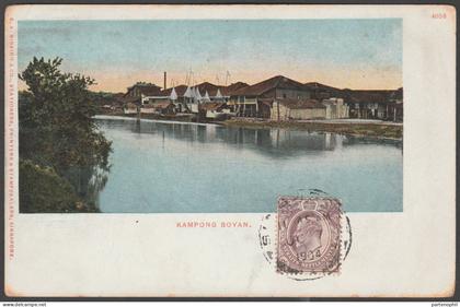 Straits Settlements - Malaysia - Kampong Boyan - 3c. -  Postcard - 1904