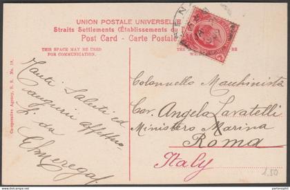 Straits Settlements - Malesia - Penang - Postcard - 20/01/1909